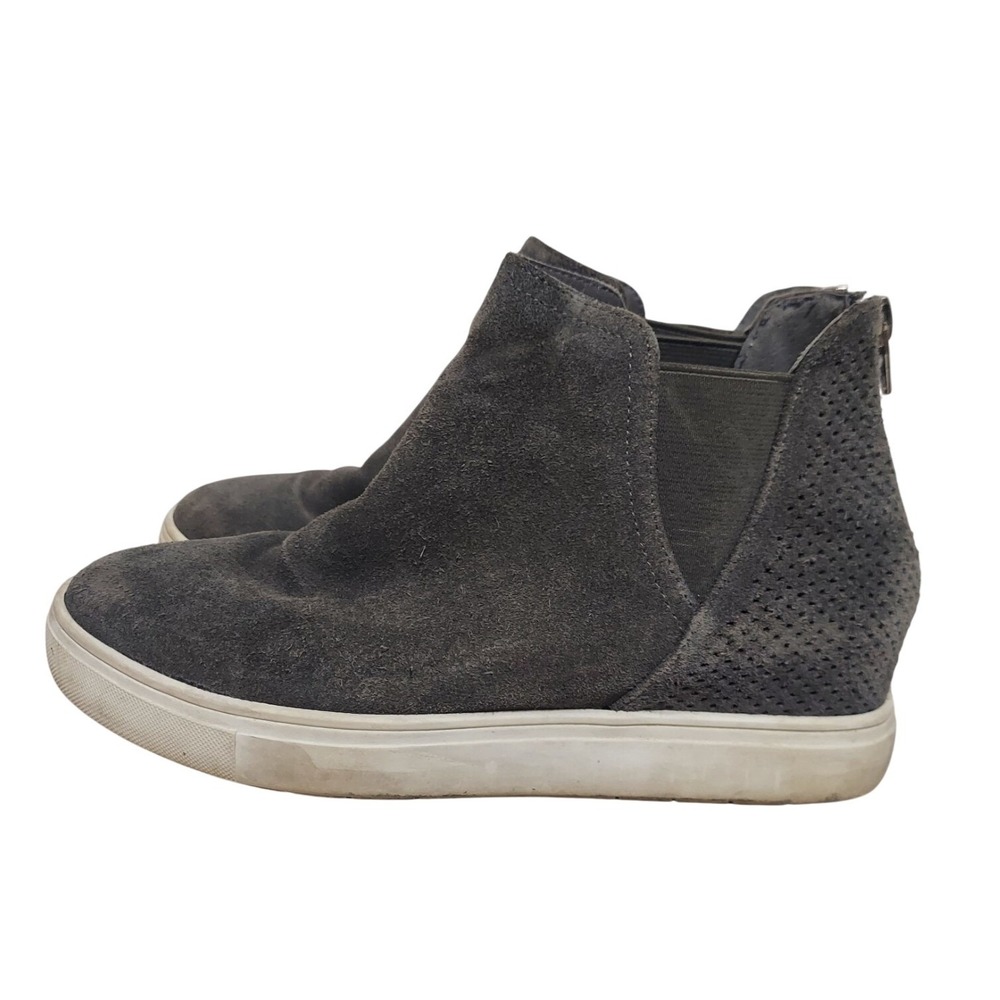 INC Women Ankle Boots Gray Booties Suede Round Toe‎ Size 7.5 - Picture 3 of 9